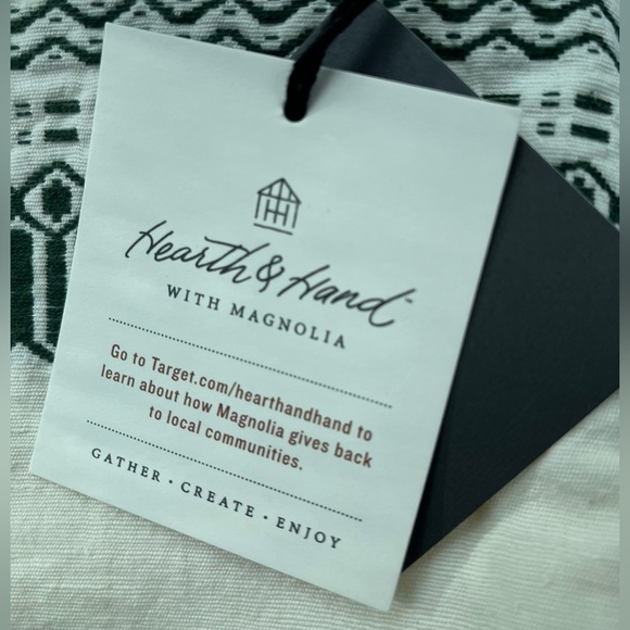 NWT Hearth and Hand by Magnolia Christmas stocking cream and green - Picture 3 of 3